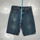 Unbranded Contrast Stitch Denim Shorts - 36W 12L Blue Cotton