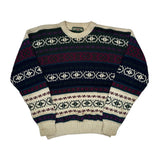 American Eagle Fair Isle Sweater - Medium Multicoloured Cotton