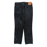 Levis Slim Fit Jeans - 34W 31L Black Cotton