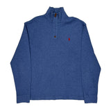 Polo By Ralph Lauren 1/4 Zip - XL Blue Cotton