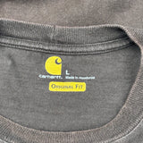 Carhartt Long Sleeve T-Shirt - Large Brown Cotton