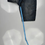 Unbranded Double Knee Denim Shorts - 38W 12L Dark Wash Denim