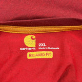 Carhartt T-Shirt - 2XL Red Cotton