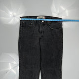 Levis Slim Fit Jeans - 36W 29L Gray Cotton