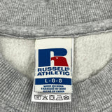 Blank Russell Athletic Sweatshirt - Large Grey Cotton Blend