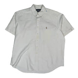 Blake Ralph Lauren Short Sleeve Shirt - XL White Cotton