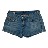 True Religion Mini Denim Shorts - 33W US 6 Blue Denim