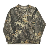 Mossy Oak Camo Long Sleeve T-Shirt - XL Khaki Cotton