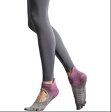 Anyfootwear 1 Pair One Size 35-40 Purple Gradient Yoga Socks Non-Slip Five Finger Socks Professional Pilates Split Toe Grip Socks For Women