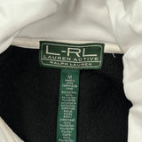 Ralph Lauren Quilted Fleece Jacket - Medium Black & White Polyester
