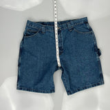 Wrangler Carpenter Shorts - 36W 10L Blue Cotton