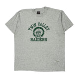 Twin Valley Raiders Fruit Of The Loom Single Stitch T-Shirt - XL Gray Cotton Blend
