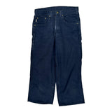 Carhartt Double Knee Carpenter Pants - 32W 25L Navy Cotton