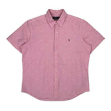 Ralph Lauren Short Sleeve Shirt - Large Pink Cotton