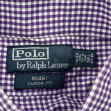 Polo By Ralph Lauren Checked Shirt - Large Purple Cotton