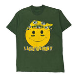 Green Bay Packers Unbranded Single Stitch T-Shirt - XL Yellow Cotton
