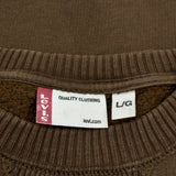 Levis Spellout Sweatshirt - Large Brown Cotton