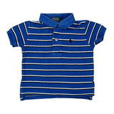 Age 9 Months Polo By Ralph Lauren Striped Polo Shirt - 3XS Blue Cotton