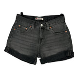 Levis Denim Shorts - 25W UK 6 Grey Denim