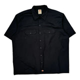 Dickies Short Sleeve Shirt - 2XL Black Polyester Blend