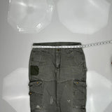 Carhartt Double Knee Cargo Pants - 33W 28L Gray Cotton