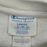 Reverse Weave Champion Sweatshirt - Large White Cotton Blend