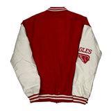 Factorie Varsity Jacket - Medium Red Polyester