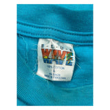 Blank Blue Wave Single Stitch T-Shirt - Large Blue Cotton