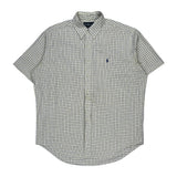 Ralph Lauren Checked Short Sleeve Shirt - Large Beige Cotton