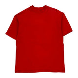 Blank Hanes Single Stitch T-Shirt - Large Red Cotton