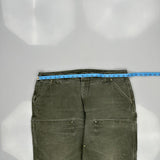 Carhartt Double Knee Carpenter Pants - 40W 31L Green Cotton