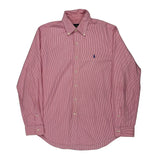Ralph Lauren Striped Shirt - Large Pink Cotton