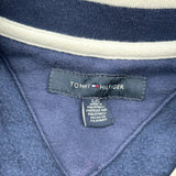 Tommy Hilfiger Striped Zip Up - Large Navy Cotton