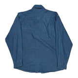 Wrangler Denim Shirt - Large Blue Cotton