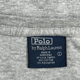 Polo By Ralph Lauren Long Sleeve T-Shirt - Large Grey Cotton Blend