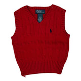 Age 9 Months Polo By Ralph Lauren Sweater Vest - 3XS Red Cotton