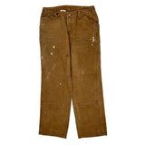 Carhartt Double Knee Carpenter Trousers - 32W 28L Brown Cotton
