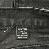 Dakota Grizzly Cargo Trousers - 34W 32L Black Cotton