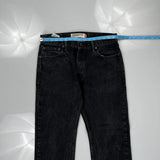Levis 505 Jeans - 32W 32L Black Cotton