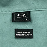 Oakley Short Sleeve Shirt - Large Green Cotton
