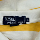 Polo By Ralph Lauren Striped Polo Shirt - Large White Cotton