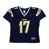 Chargers Reebok Nfl Football Jersey - Large Navy Nylon