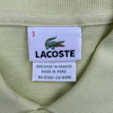 Lacoste Polo Shirt - Medium Yellow Cotton