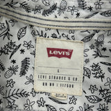 Levis Floral Short Sleeve Shirt - Large Black Cotton