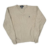 Polo By Ralph Lauren Sweater - Large Cream Cotton