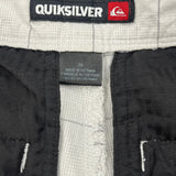 Quiksilver Checked Chino Shorts - 30W 10L White Cotton
