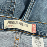 505 Levis Jeans - 31W 32L Blue Cotton