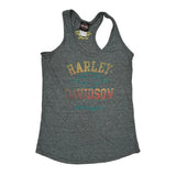 Harley Davidson Graphic Vest - Large Grey Cotton Blend