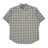 Ralph Lauren Checked Short Sleeve Shirt - Large Grey Cotton
