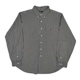 Ralph Lauren Striped Shirt - 2XL Black & White Cotton